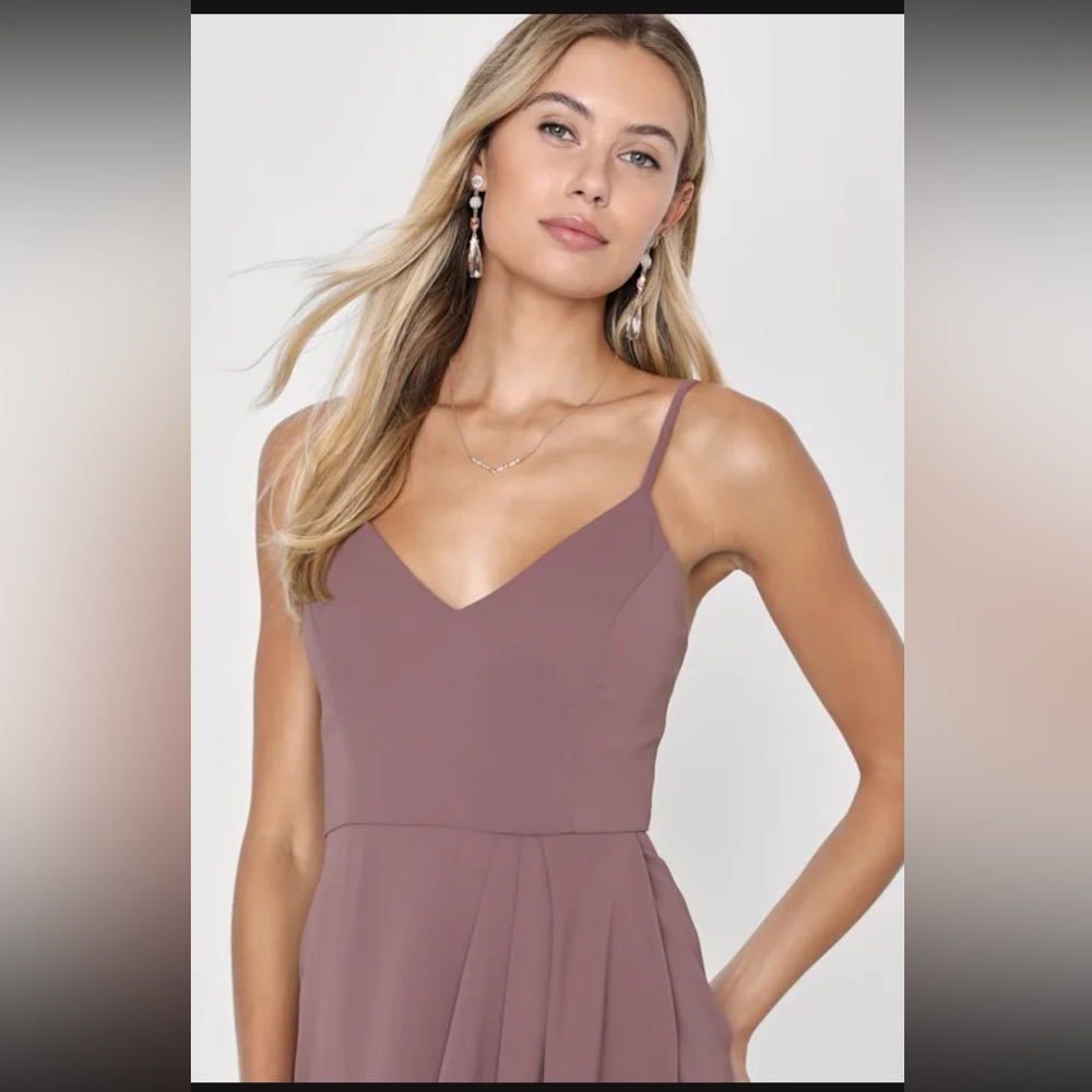 ✨ NWT Lulus Pink Purple Midi Dress: Wedding Guest, summer cocktail party